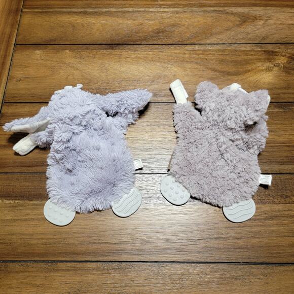 2 Pc Demdaco Baby Rattle Teether & Pacifier Holder: Elephant & Koala - Picture 2 of 4